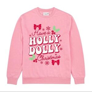 Dolly Parton Have A Holly Dolly‎ Christmas Sweatshirt Bow Graphic Size M